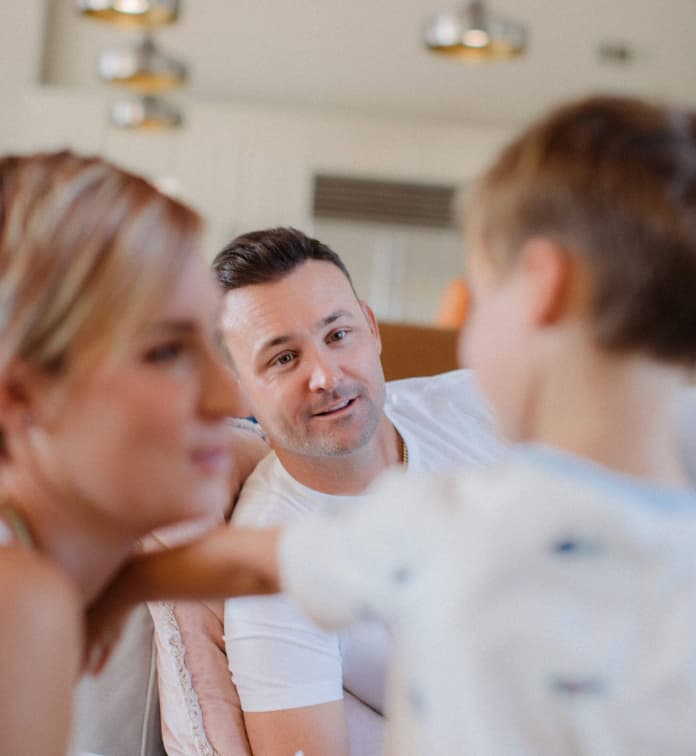 Robert May with his family